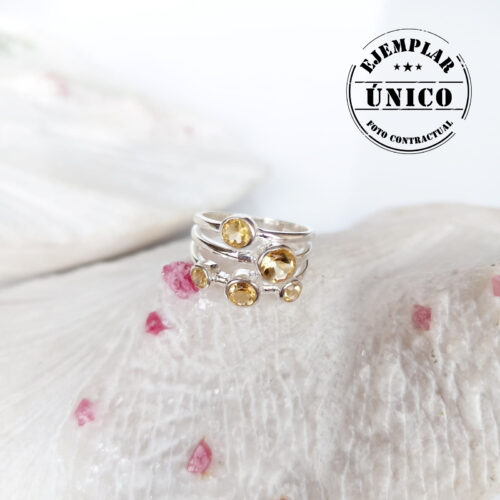 Anillo en Plata con Piedra Citrino