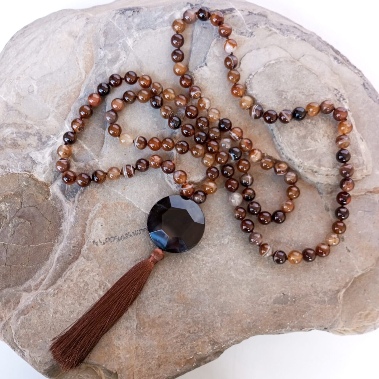 japa mala con piedra agata 12795