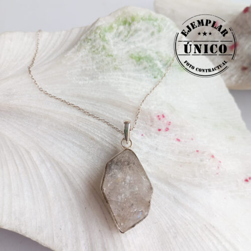 Dije en Plata con Cuarzo Herkimer