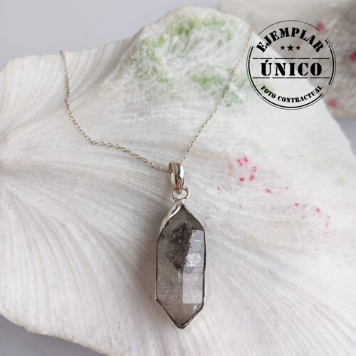 Dije en Plata con Cuarzo Herkimer