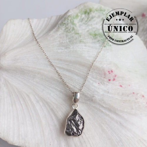 Dije en Plata con Meteorito de Hierro