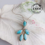 Dije en Plata con Piedra Larimar