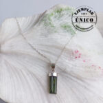 Dije en Plata con Piedra Turmalina Verde