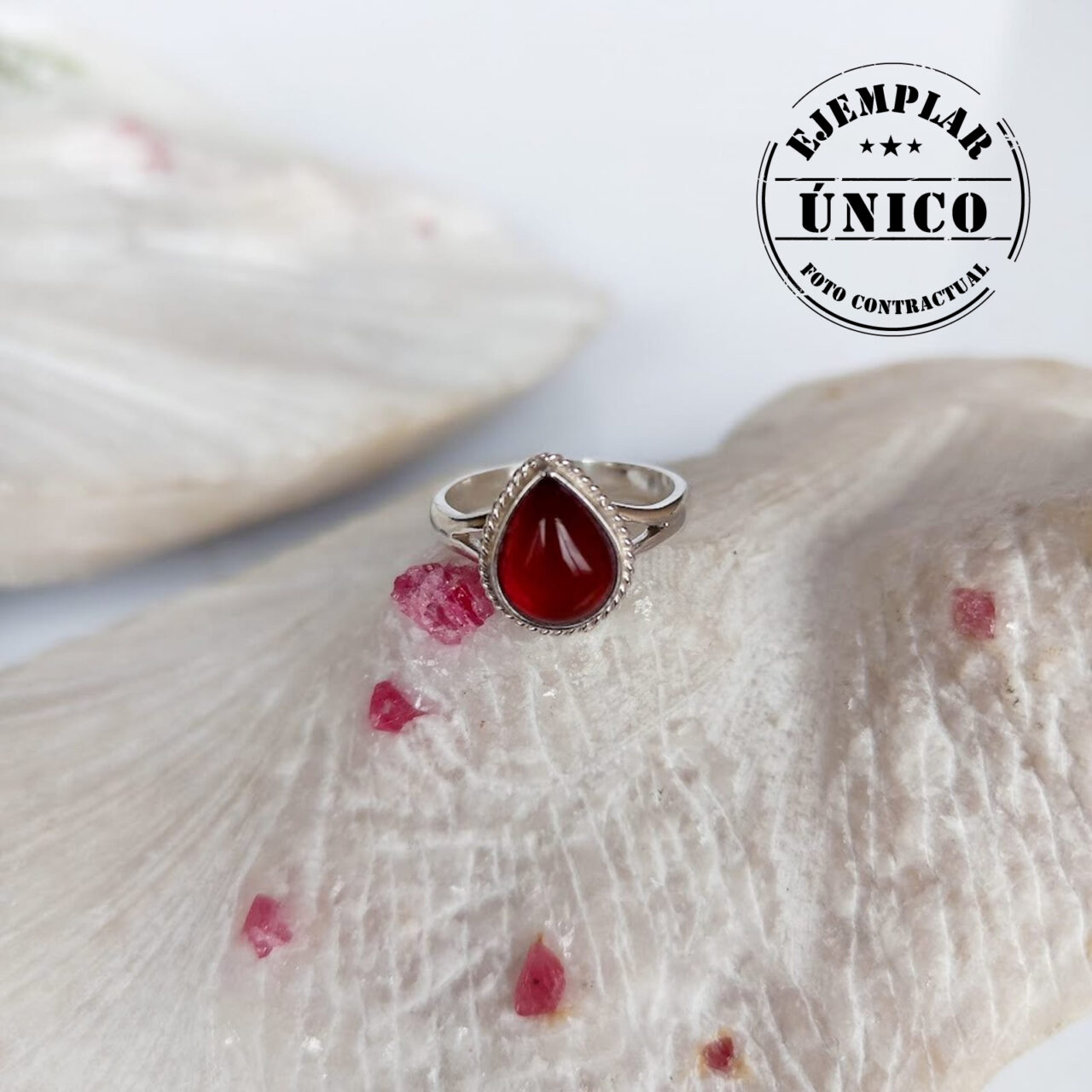 anillo en plata con piedra agata cornalina Productos con sello 2025 175