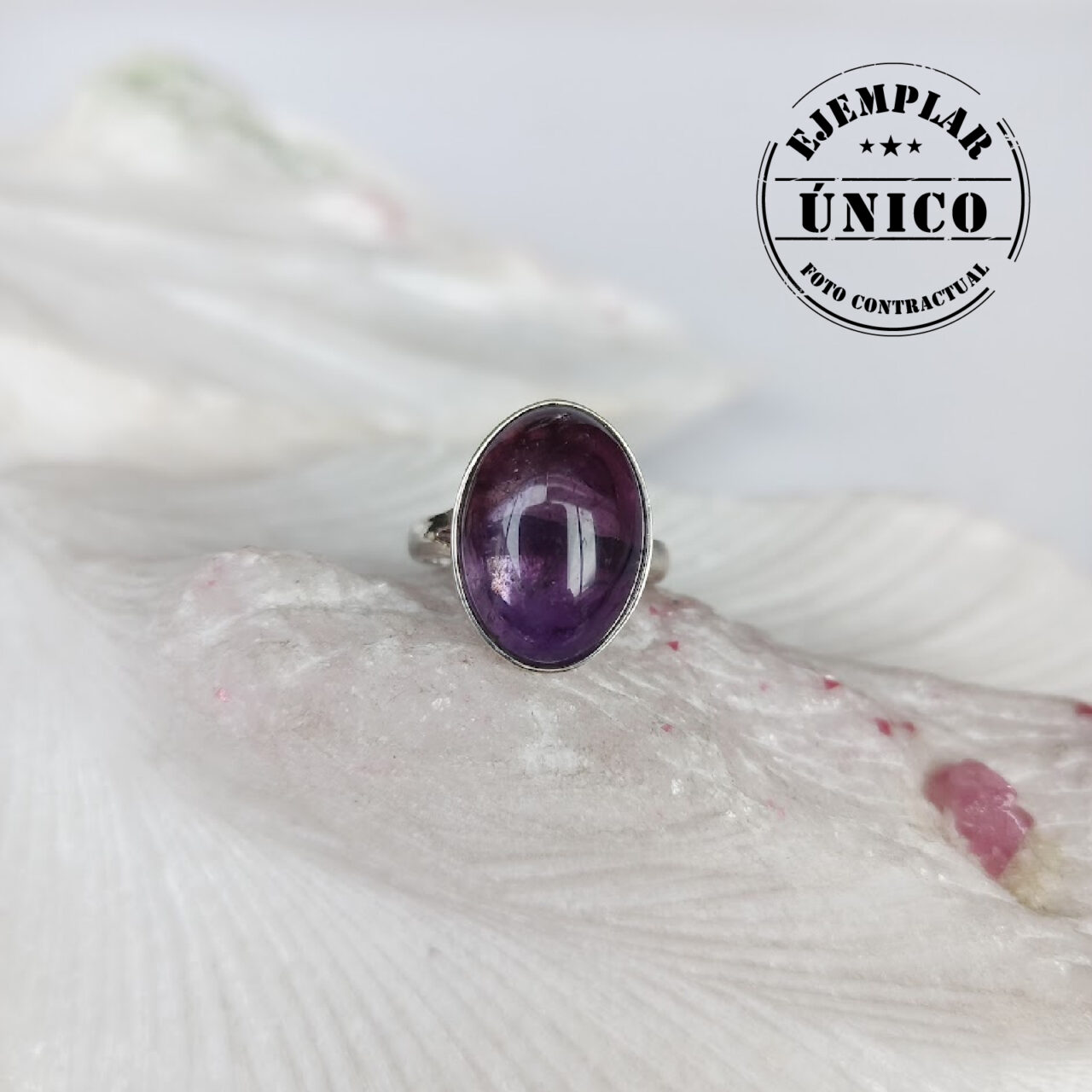anillo en plata con piedra amatista Productos con sello 2025 193