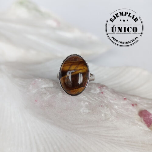 Anillo en Plata con Piedra Ojo de Tigre