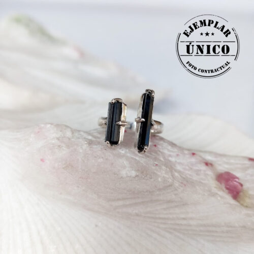 Anillo en Plata con Piedra Turmalina Doble