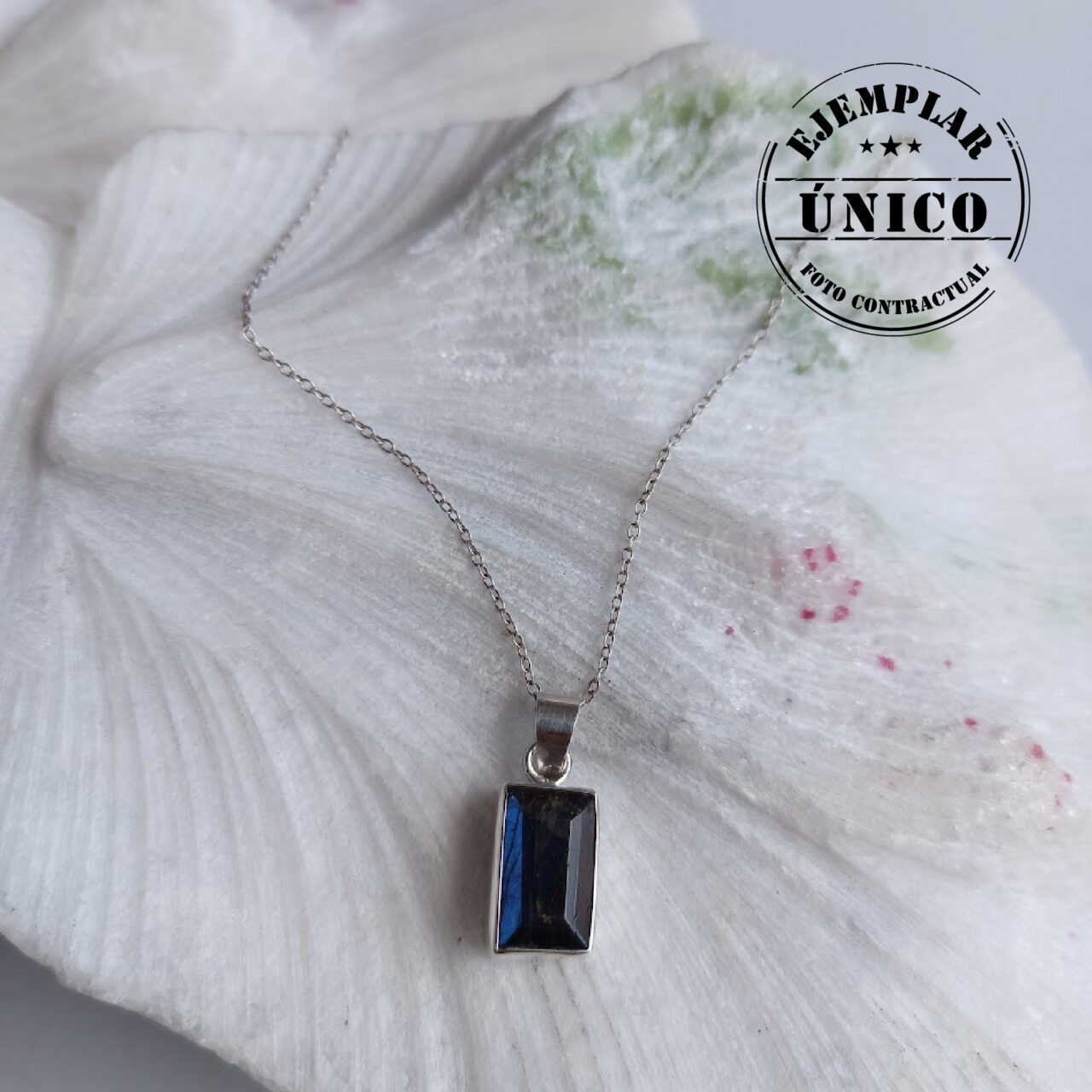 dije en plata con piedra labradorita Productos con sello 2025 202