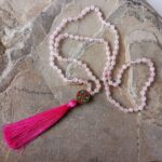 Japa Mala con Cuarzo Rosa