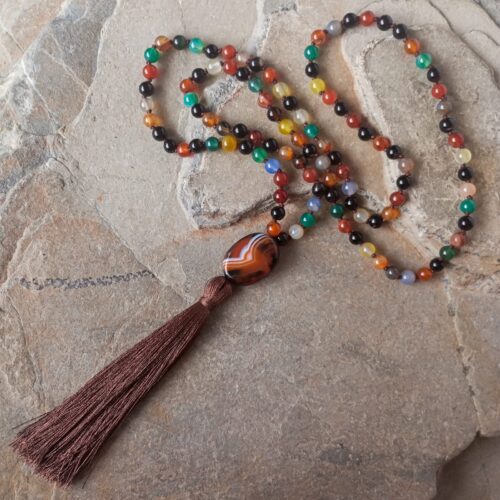 Japa Mala con Piedra Ágata