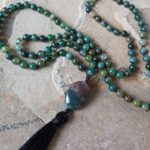 Japa Mala con Piedra Ágata Musgo