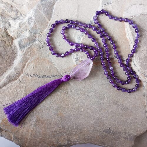Japa Mala con Piedra Amatista