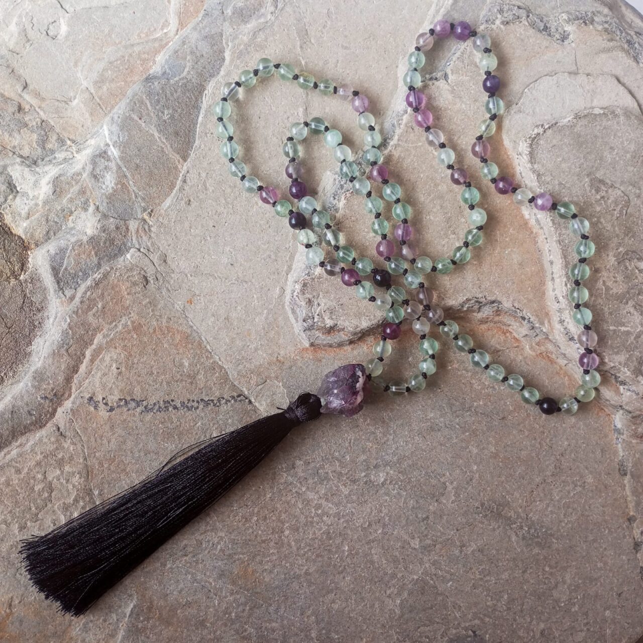japa mala con piedra fluorita 13146
