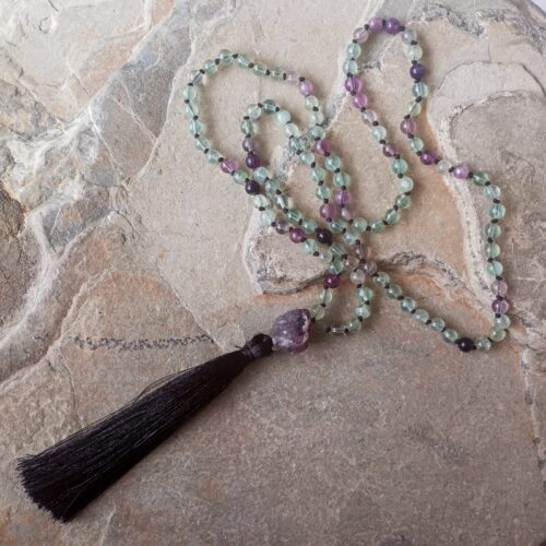 Japa Mala con Piedra Fluorita