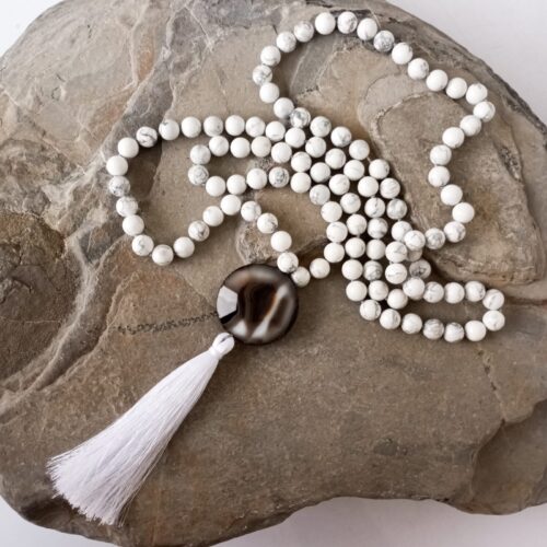Japa Mala con Piedra Howlite