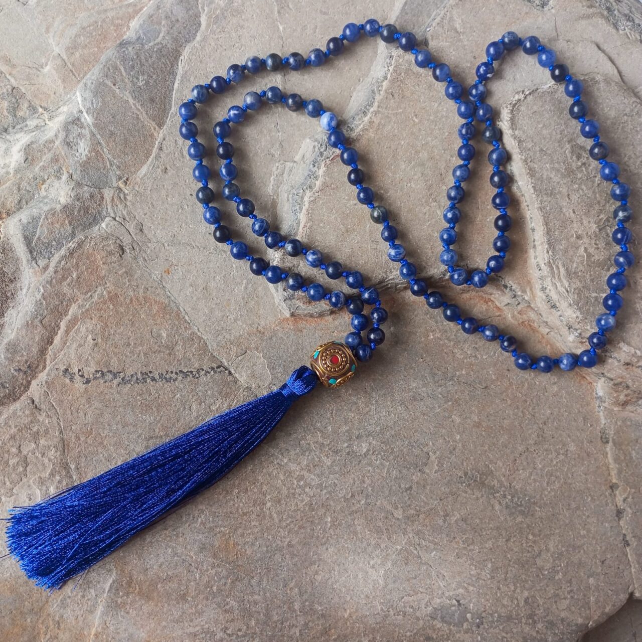 japa mala con piedra lapislazuli 13166