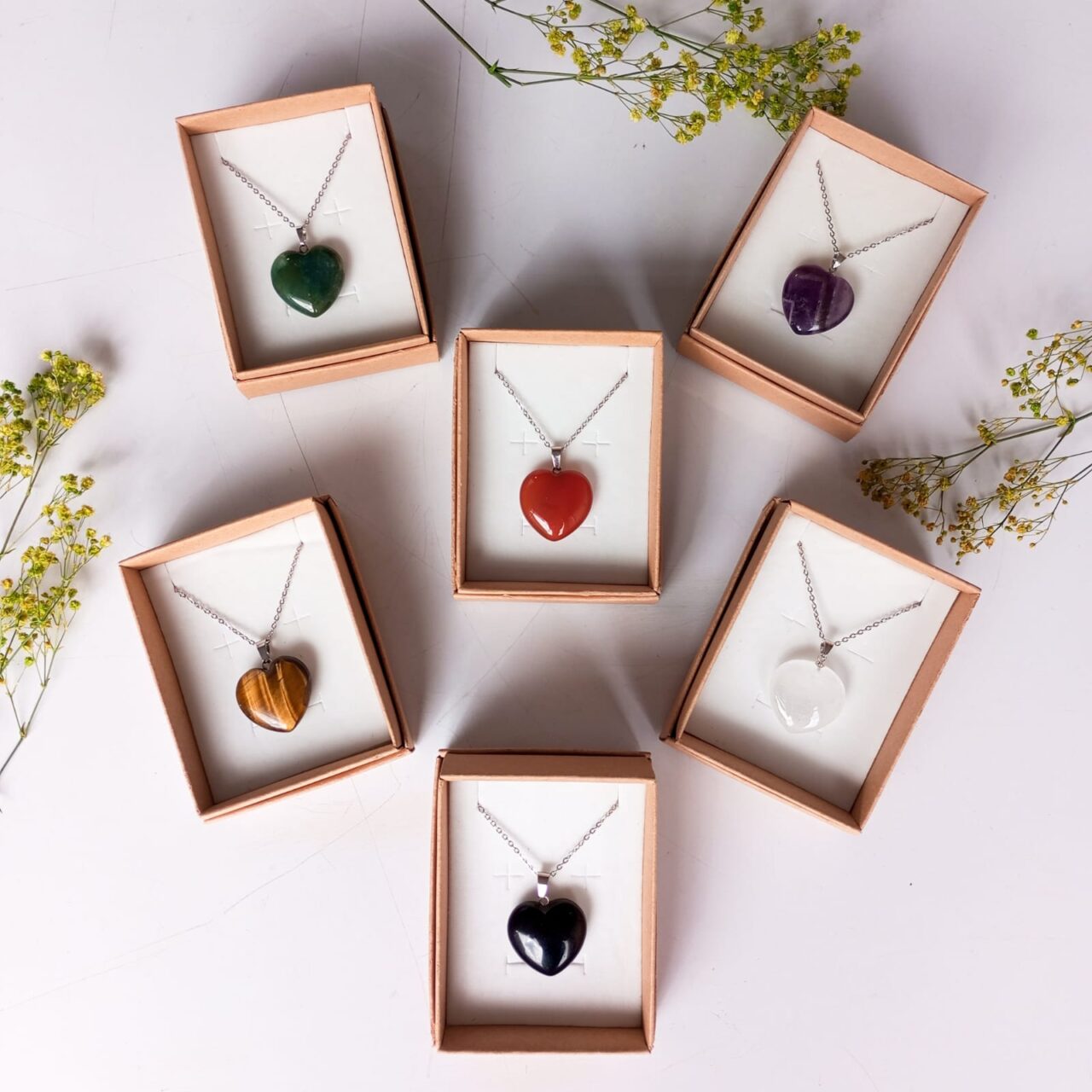 juego dijes corazon x6 unidades 13214