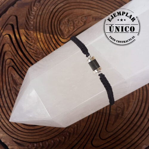 Pulsera Tejida con Piedra Turmalina