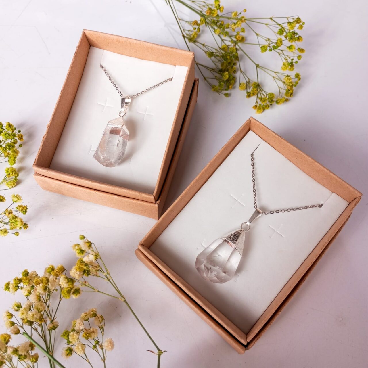 Duo de Dijes Cuarzo Cristal - Duo Cristal 1