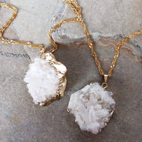 Duo de Dijes Drusa Cuarzo Cristal – Duo Drusas 3