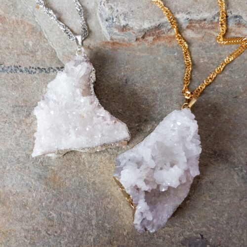 Duo de Dijes Drusa Cuarzo Cristal – Duo Drusas 6