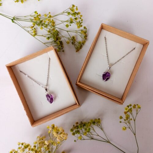 Duo de Dijes Globo con Piedra Amatista – Duo 2