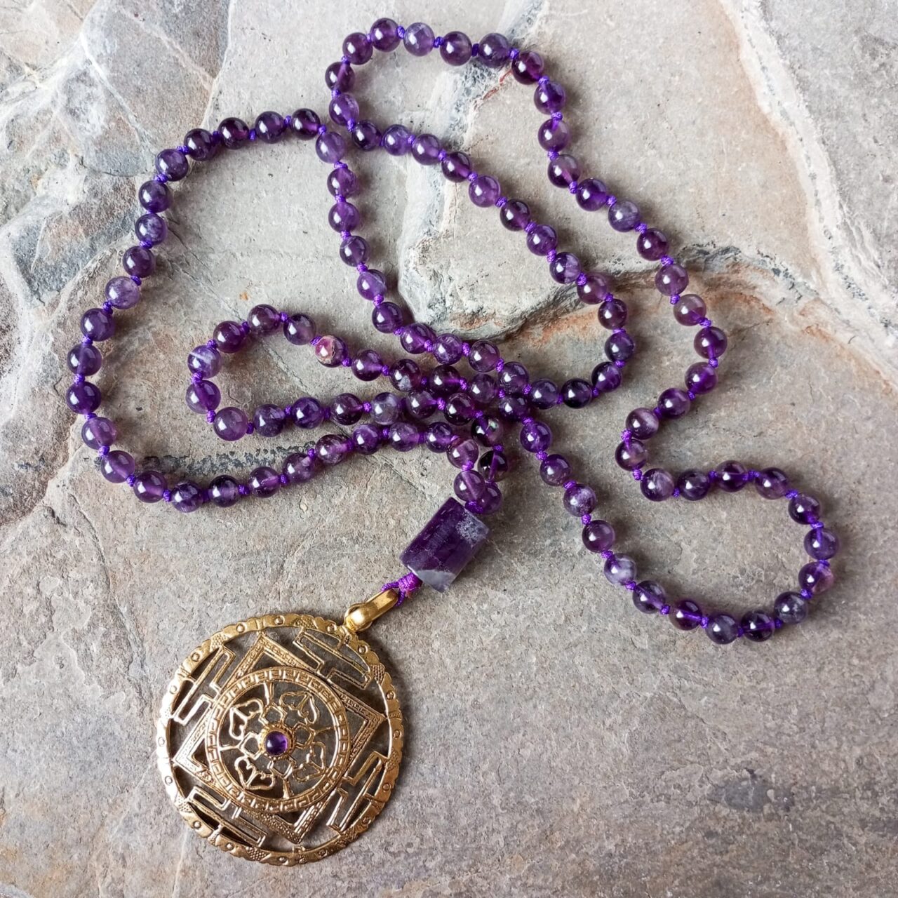 japa mala con piedra amatista 13570