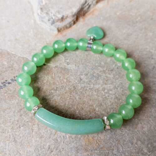 Pulsera en Piedra Aventurina Verde