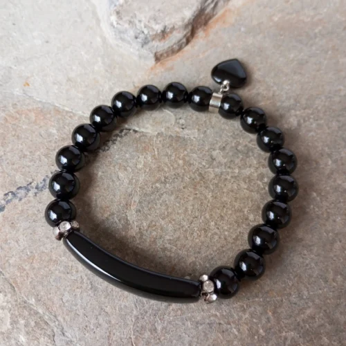 Pulsera en Piedra Ónix con Placa
