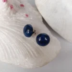 Aretes en Plata con Piedra Lapislázuli Redondos 12mm