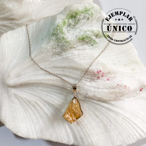 Dije en Plata con Piedra Citrino