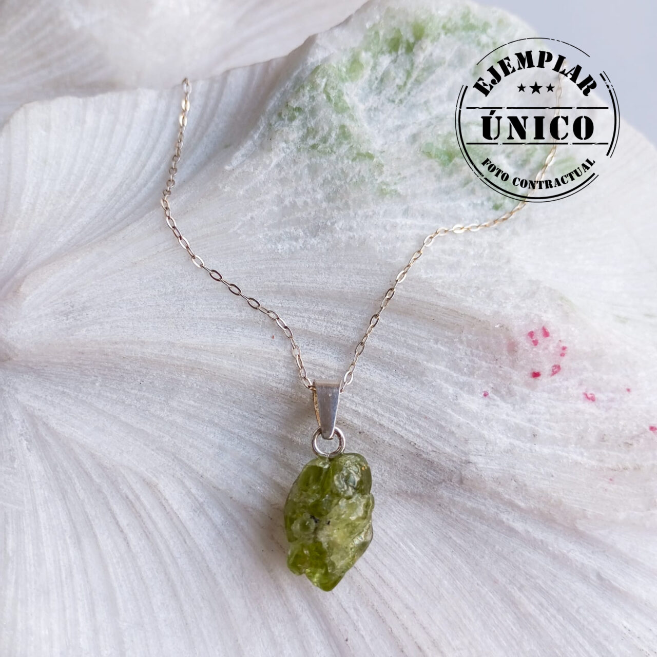 dije en plata con piedra peridoto Fotos producto con sello 2026 72