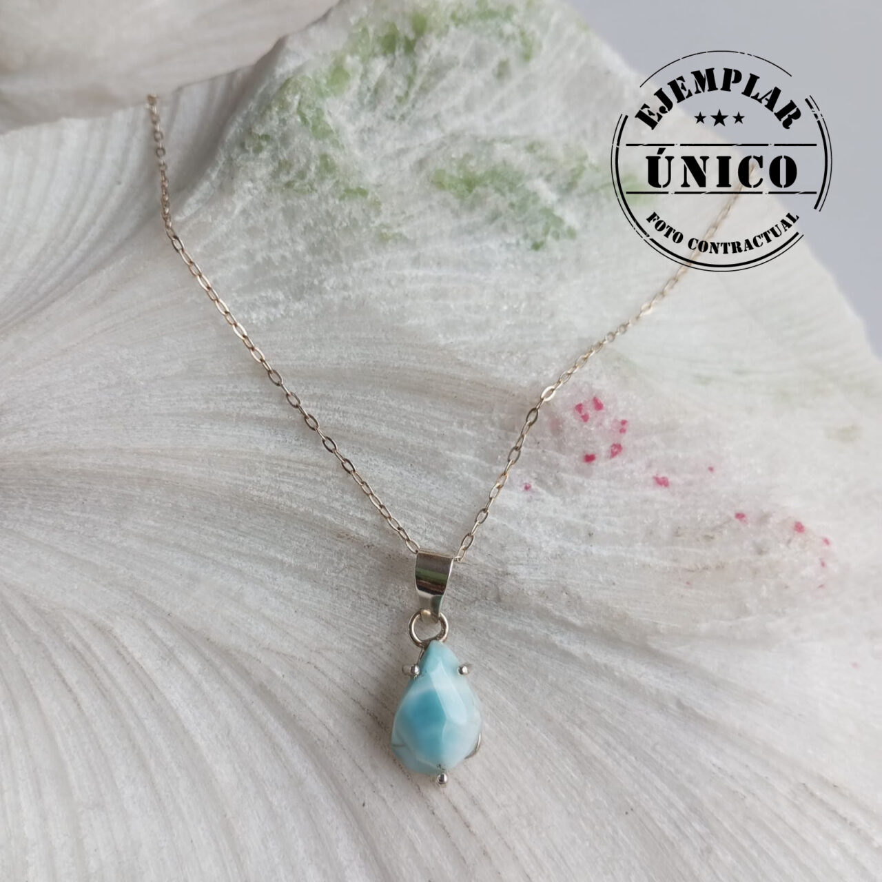 Dije en Plata con Piedra Larimar dije en plata con piedra larimar Fotos producto con sello 2026 56