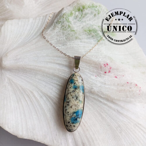Dije en Plata con Piedra Jaspe K2