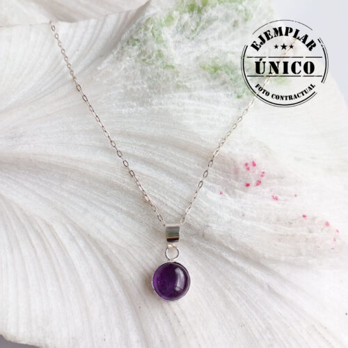 Dije en Plata con Piedra Amatista