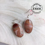 Aretes en Plata con Piedra Ágata Crazy