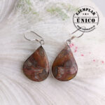 Aretes en Plata con Piedra Ágata Crazy