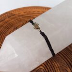 Pulsera Tejida Con Piedra Pirita